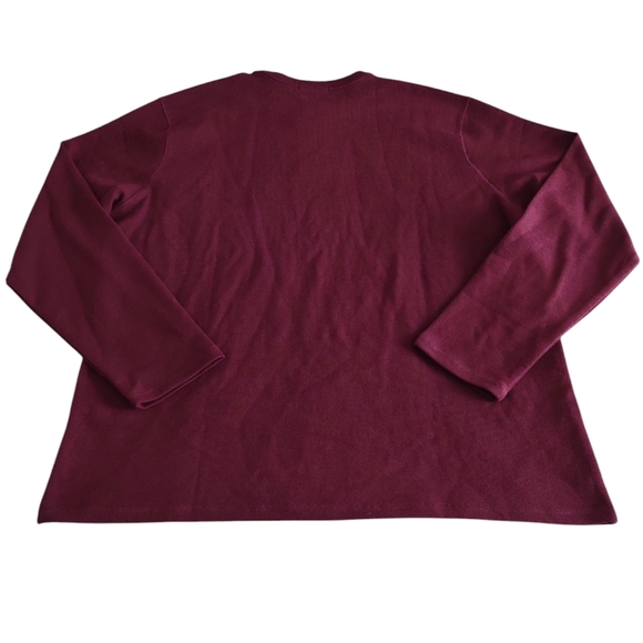 NWT Banana Republic XXL Red Textured Double Knit Crew - Picture 2 of 14